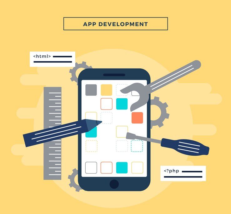 app-development-concept-with-flat-deisng_23-2147851632